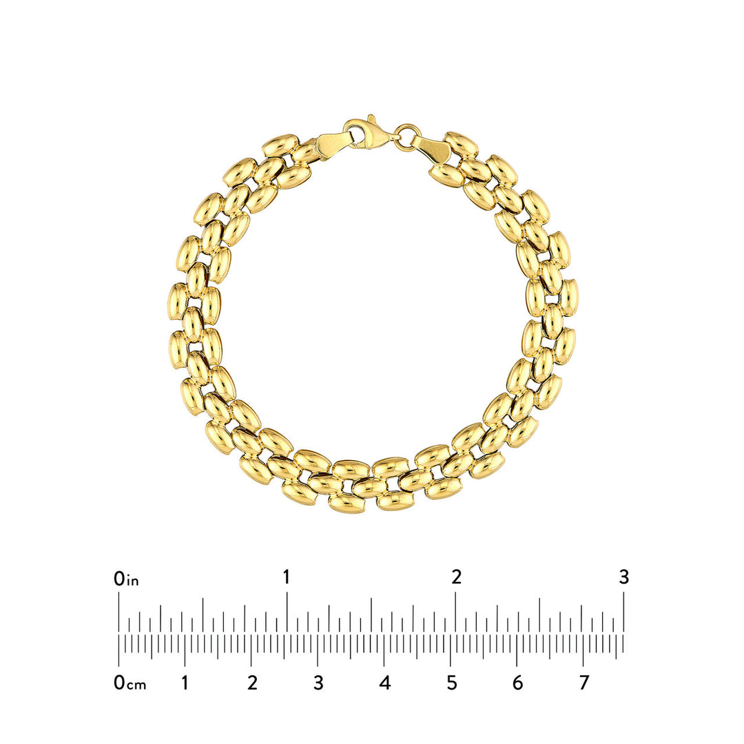 Multi Row Polished Bracelet Ll Endcaps