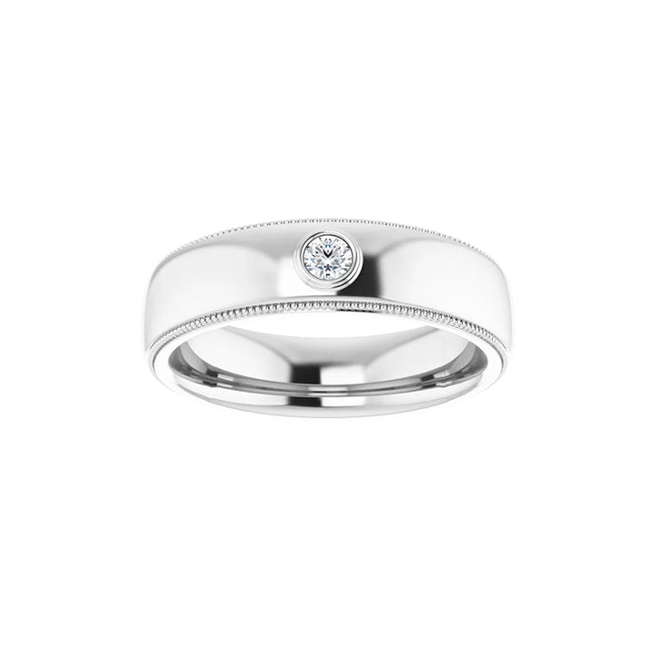 3MM Natural Round Diamond Men's Ring