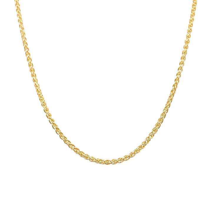 Wheat Chain in 14k Yellow Gold (1.25mm)