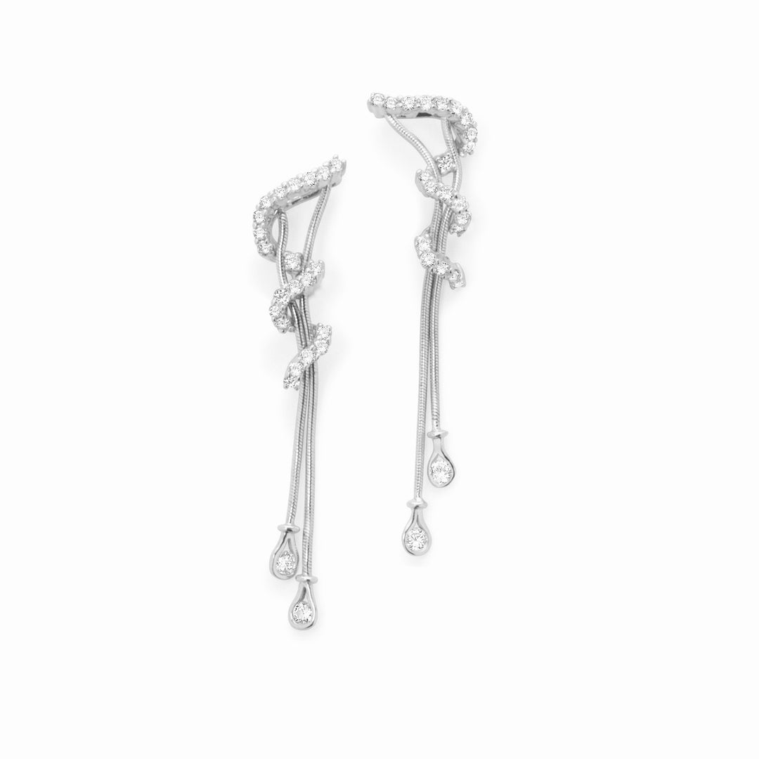 Squiggle Diamond Earrings