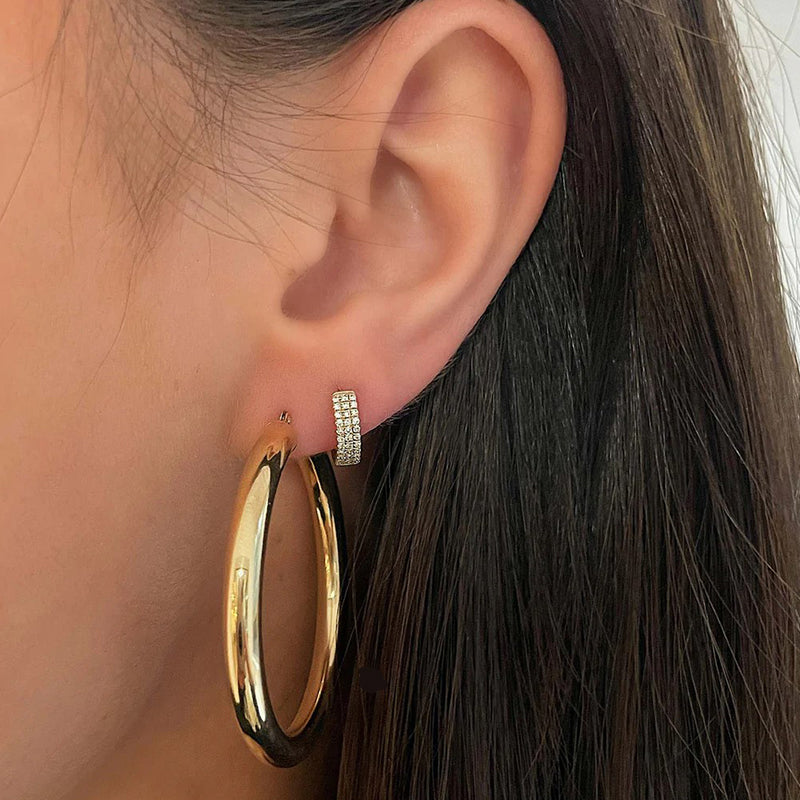 40mm x 4mm Polished Hoop Earrings