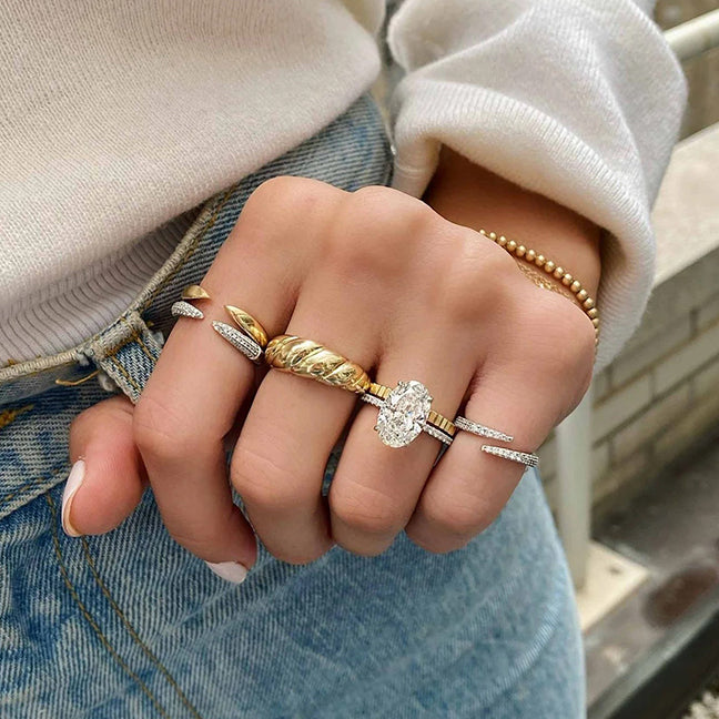 Gold Claw Stackable Ring