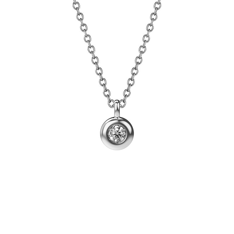 Diamond Pendant in 18K White Gold