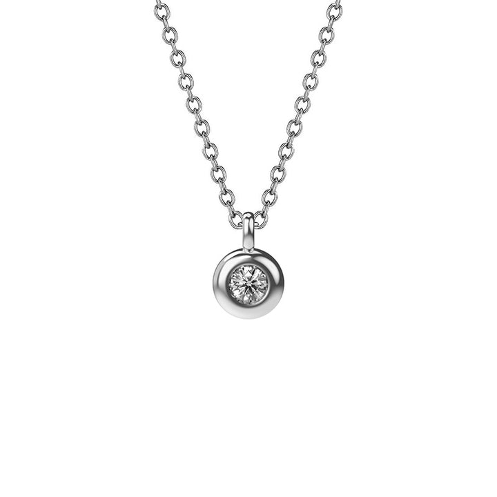 Diamond Pendant in 18K White Gold